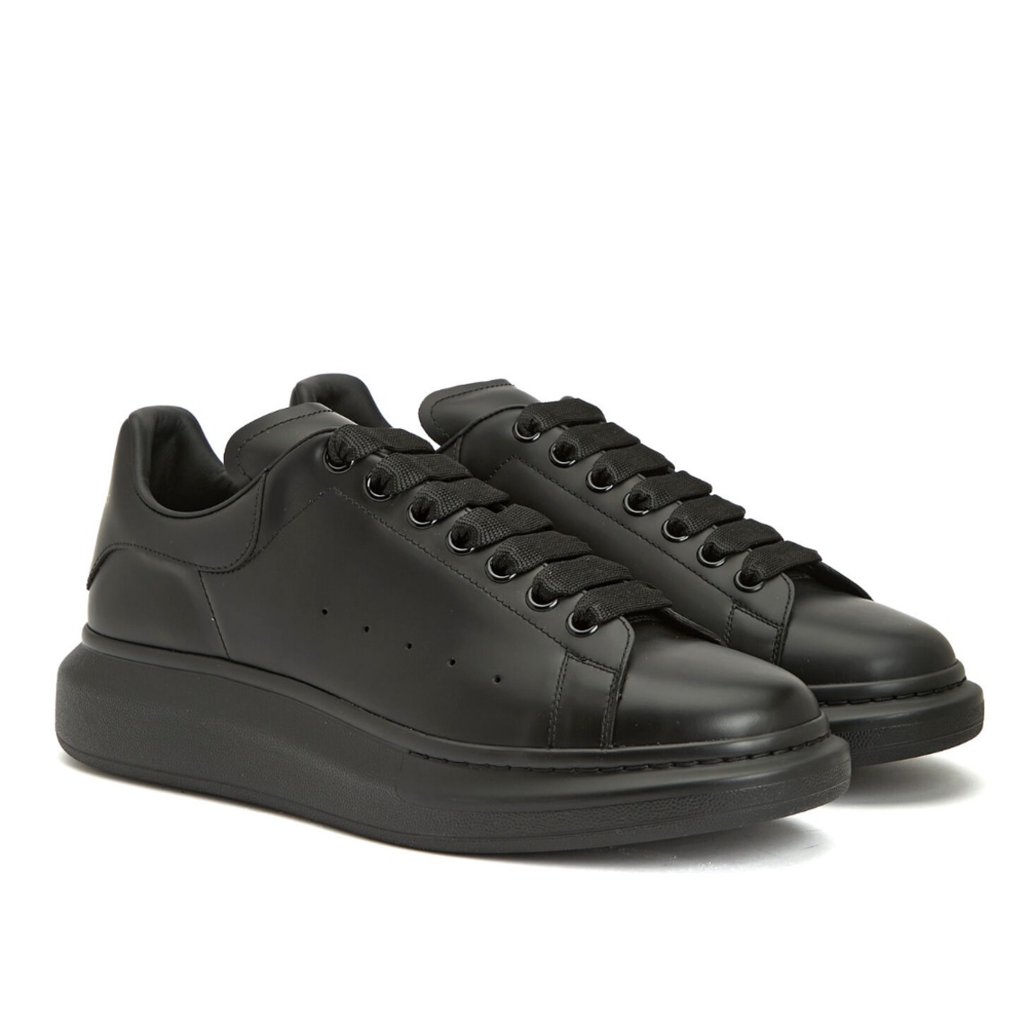 Alexander McQueen 6186 Siyah Erkek Deri Sneaker Ayakkabı